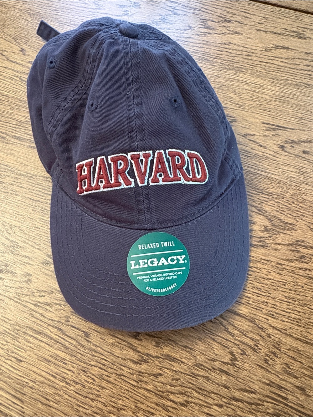 Legacy Navy Baseball Cap with Red Harvard Embroidery